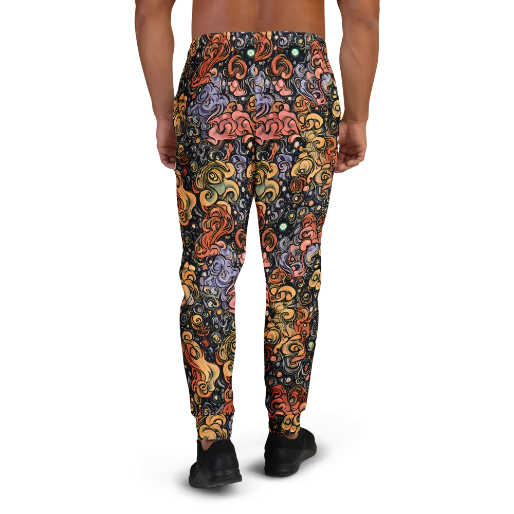 Psychedelic Brocade on Men's Joggers — Back