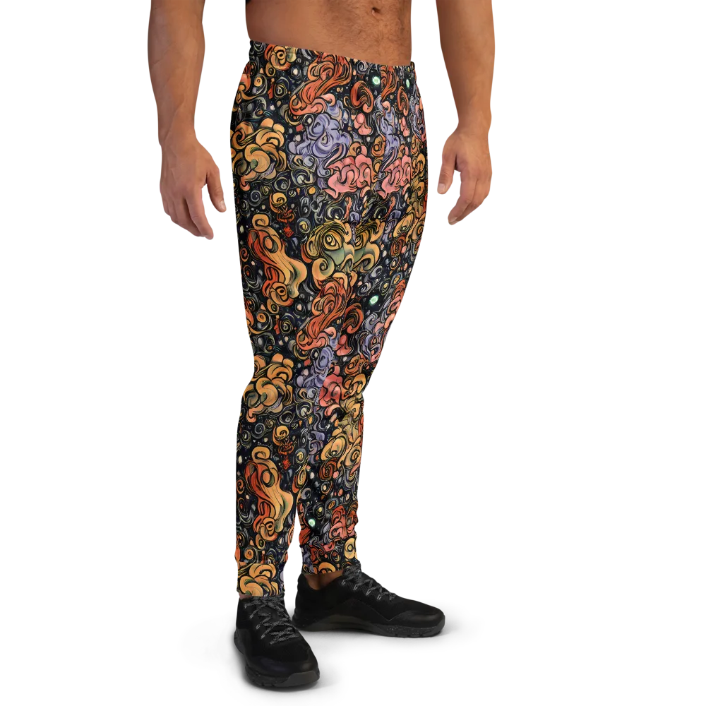 Psychedelic Brocade on Men's Joggers — Right