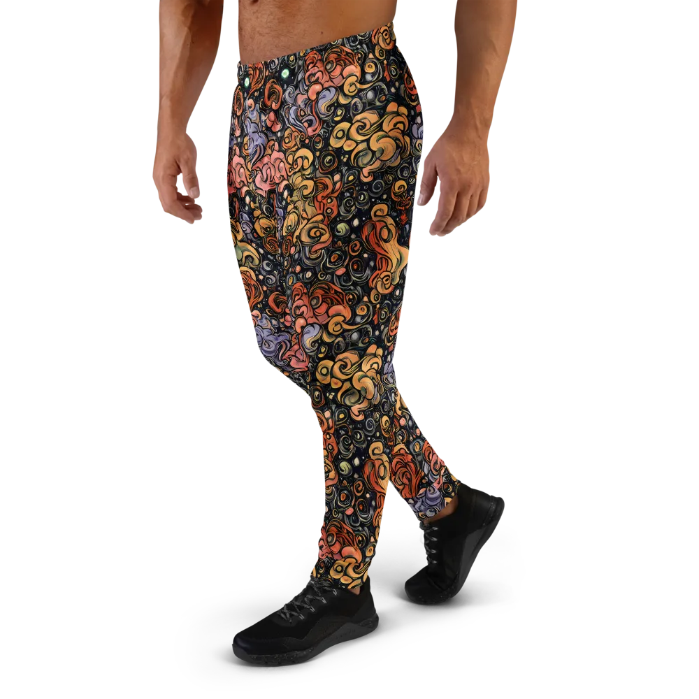 Psychedelic Brocade on Men's Joggers — Left