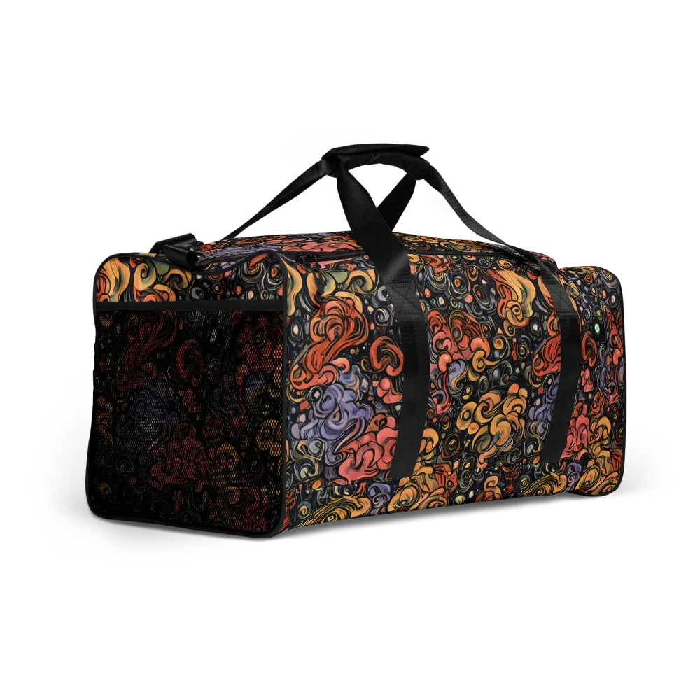 Psychedelic Brocade on Duffle Bag — Right Front