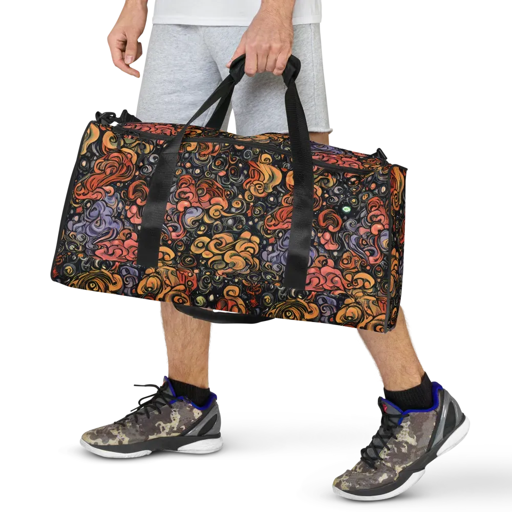 Psychedelic Brocade on Duffle Bag — Front