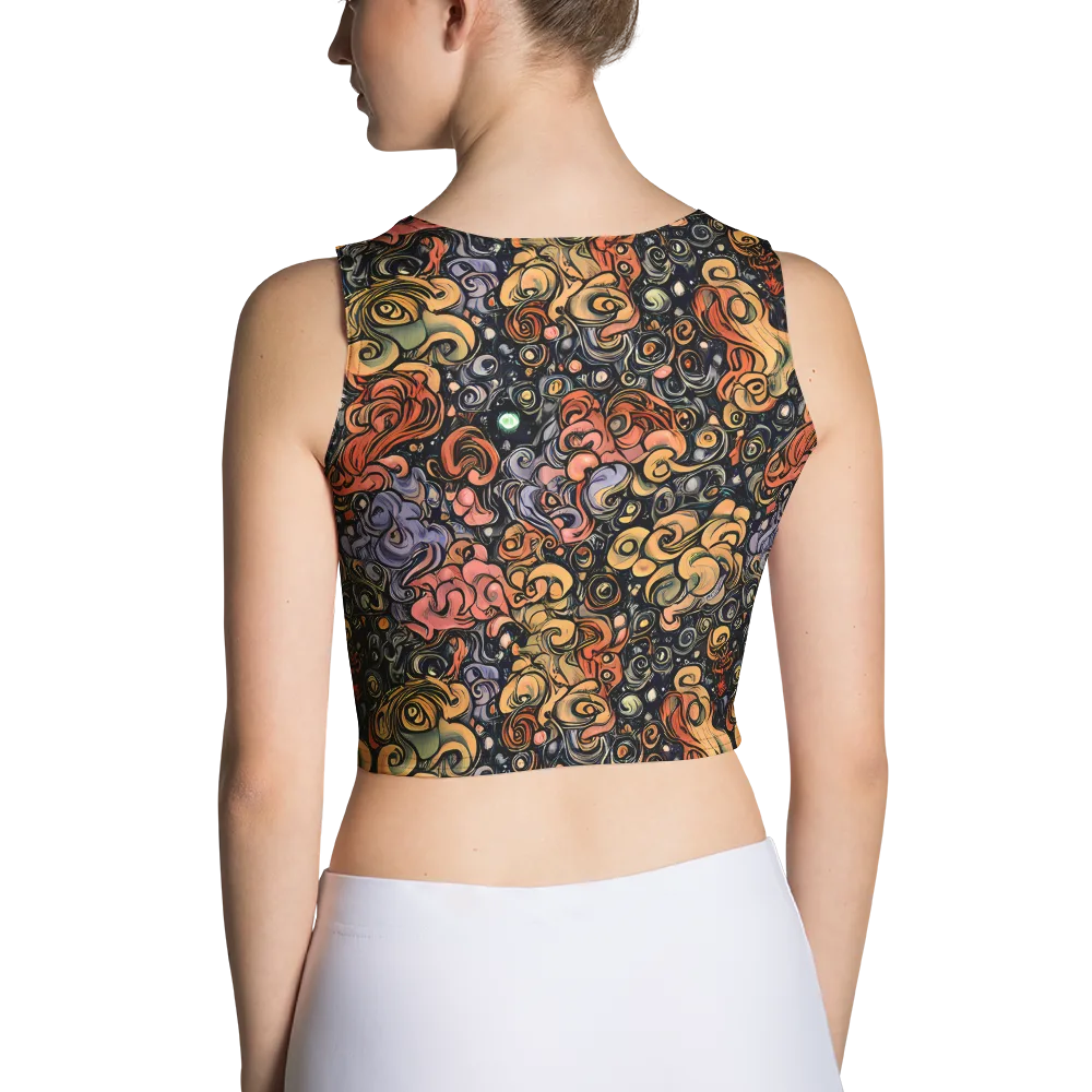 Psychedelic Brocade on Crop Top — Back