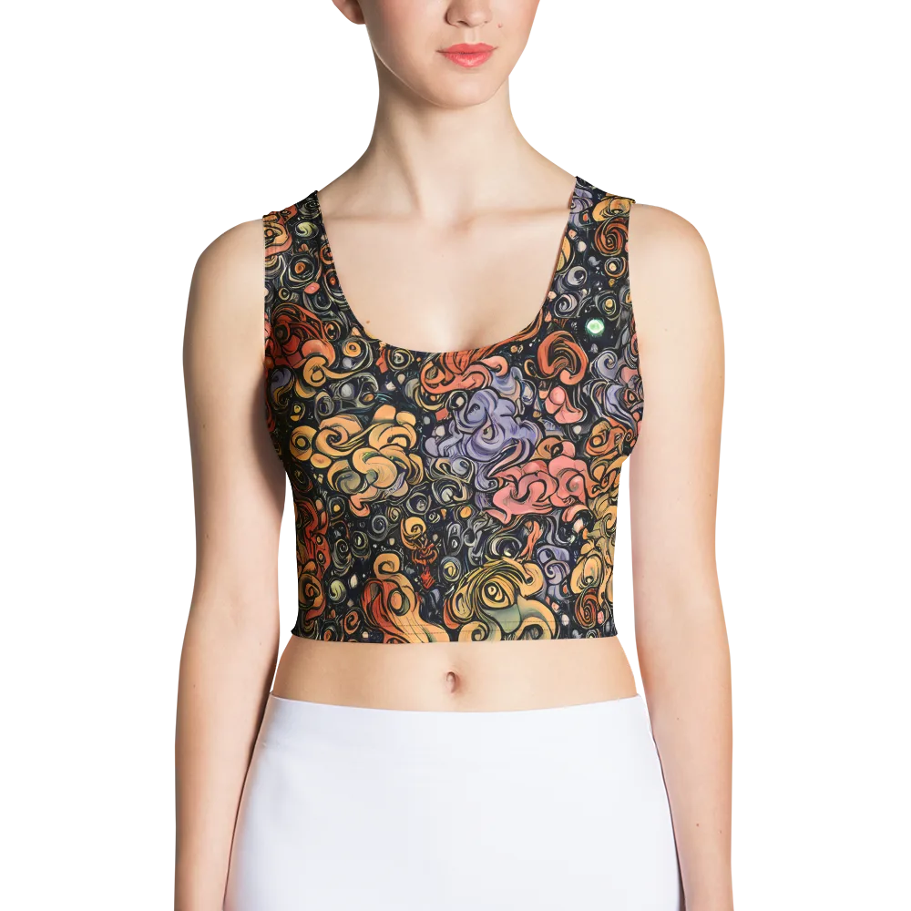 Psychedelic Brocade on Crop Top — Front