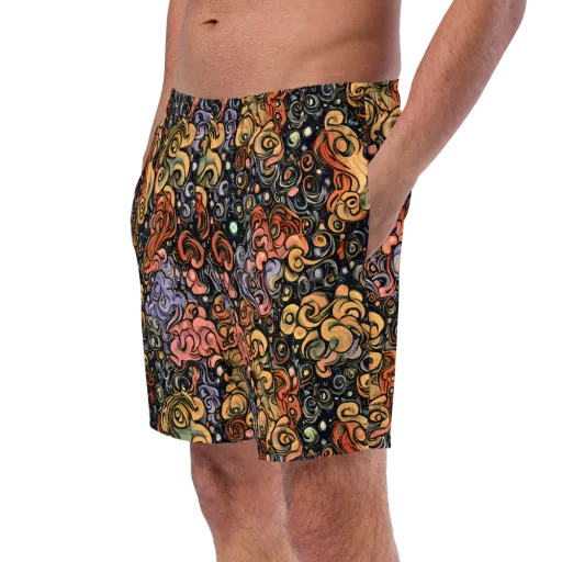 Psychedelic Brocade on a Swim Trunks