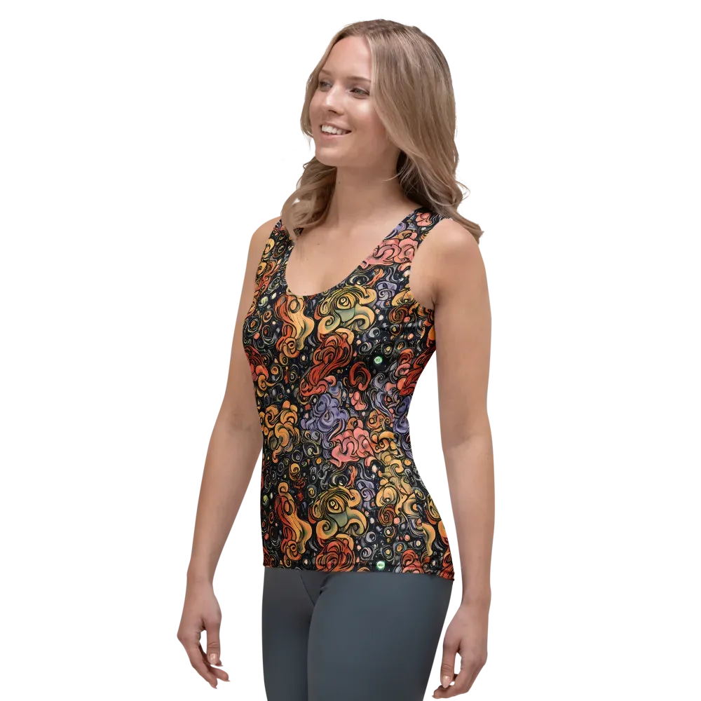 Psychedelic Brocade on Women's Tank Top — Left Front