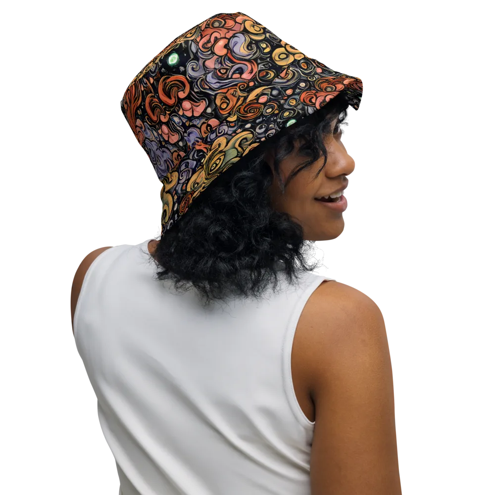 Psychedelic Brocade on Reversible Bucket Hat — Right Outside