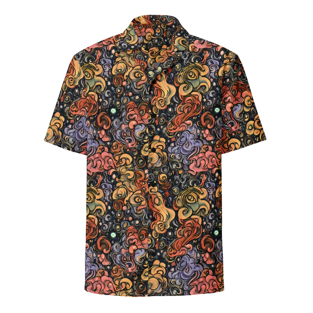 Psychedelic Brocade on Button Shirt — Front