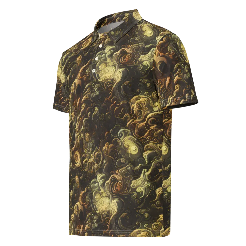 Ochre Undertow on Men's Slim Fit Polo Shirt — Left Front