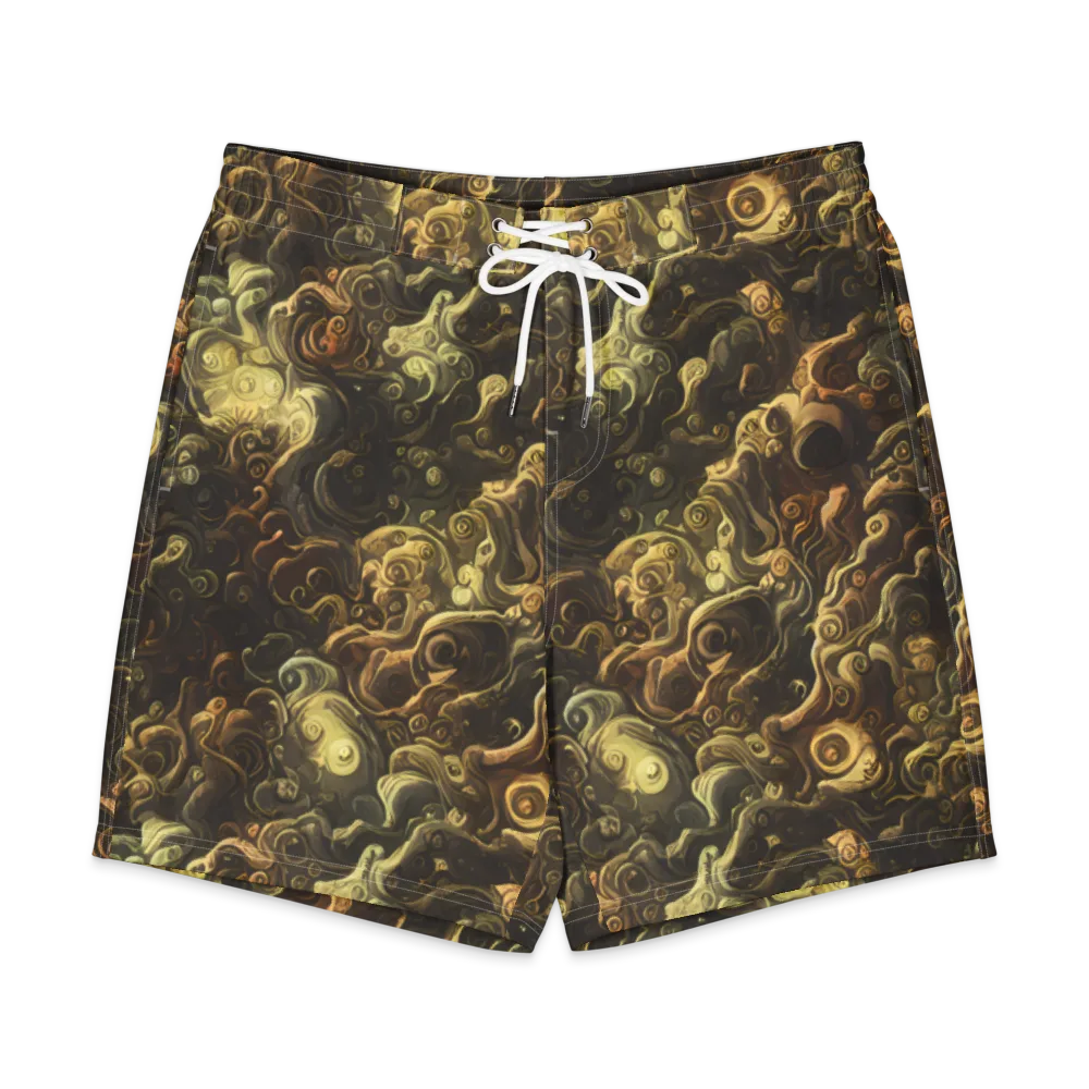 Ochre Undertow on Men's Board Shorts — Front