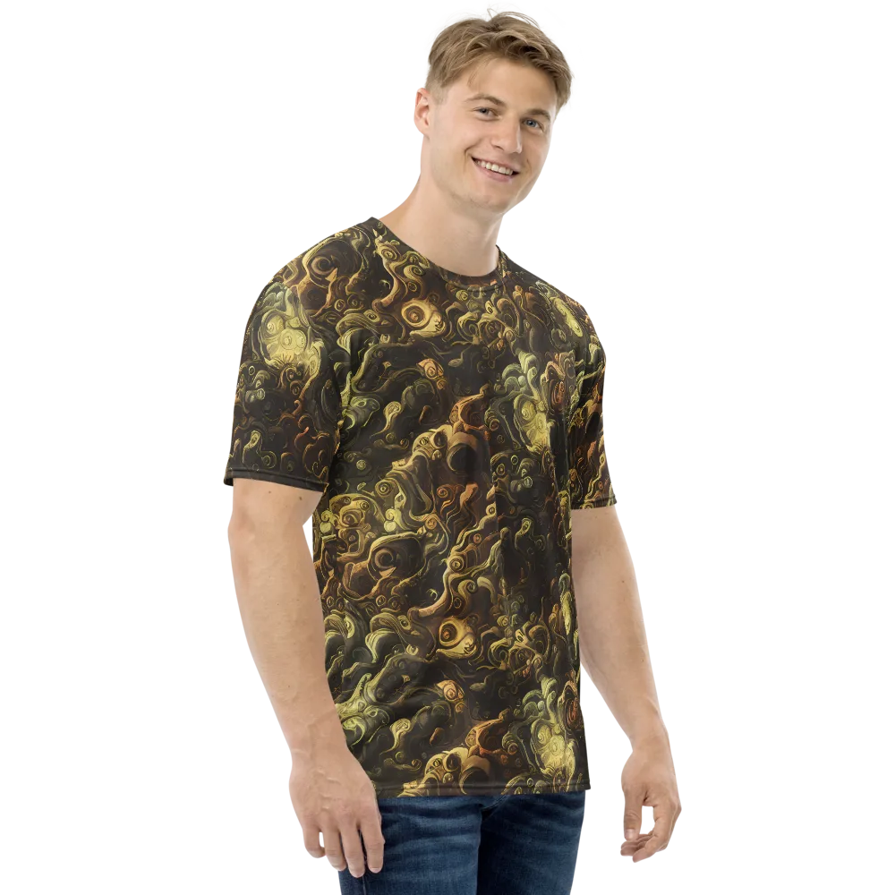 Ochre Undertow on Men's Crew Neck T-Shirt — Right