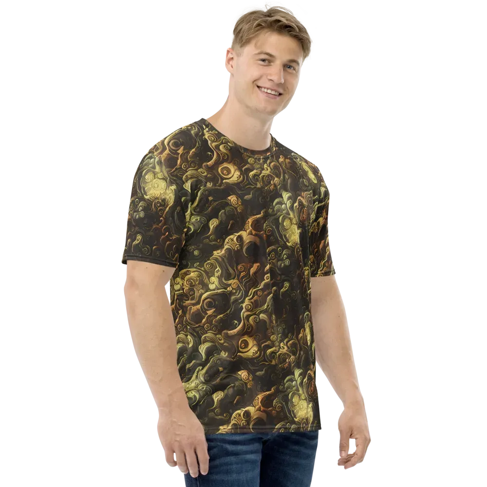 Ochre Undertow on Men's Crew Neck T-Shirt — Right
