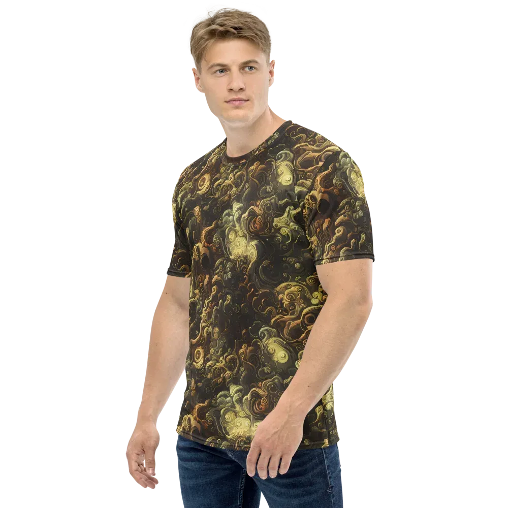 Ochre Undertow on Men's Crew Neck T-Shirt — Left