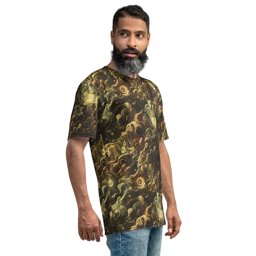 Ochre Undertow on Men's Crew Neck T-Shirt — Right