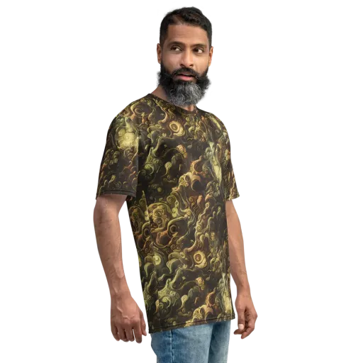 Ochre Undertow on a Men's Crew Neck T-Shirt