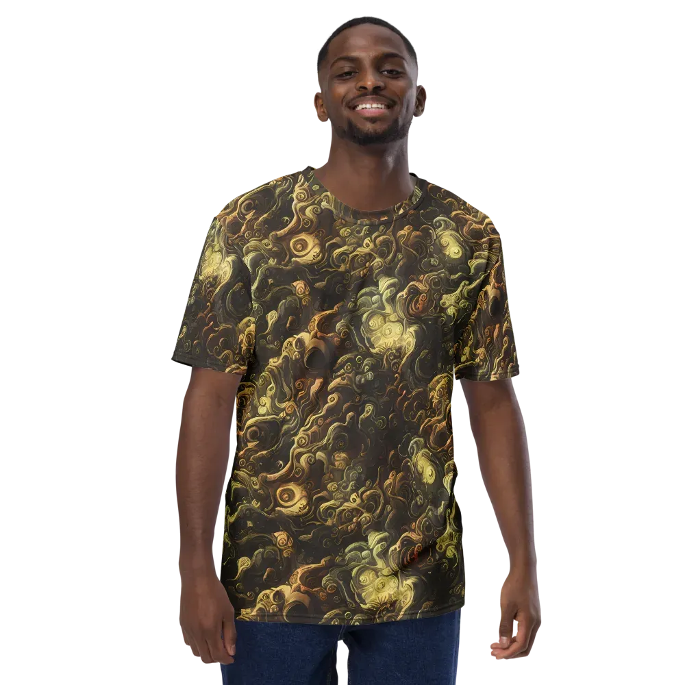 Ochre Undertow on Men's Crew Neck T-Shirt — Front