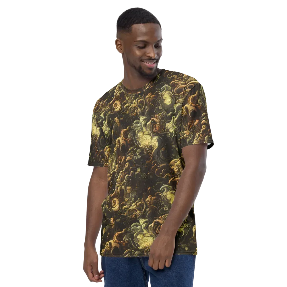 Ochre Undertow on Men's Crew Neck T-Shirt — Left