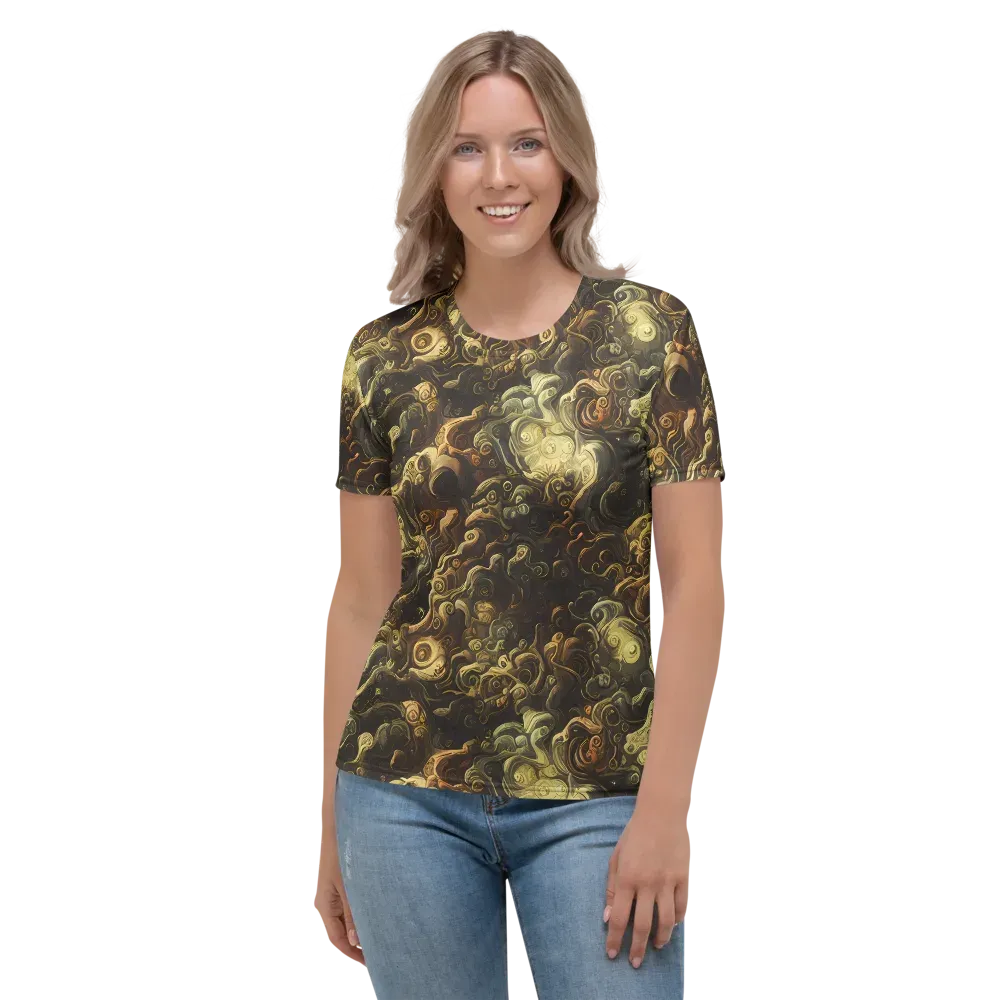 Ochre Undertow on Women's Crew Neck T-Shirt — Front