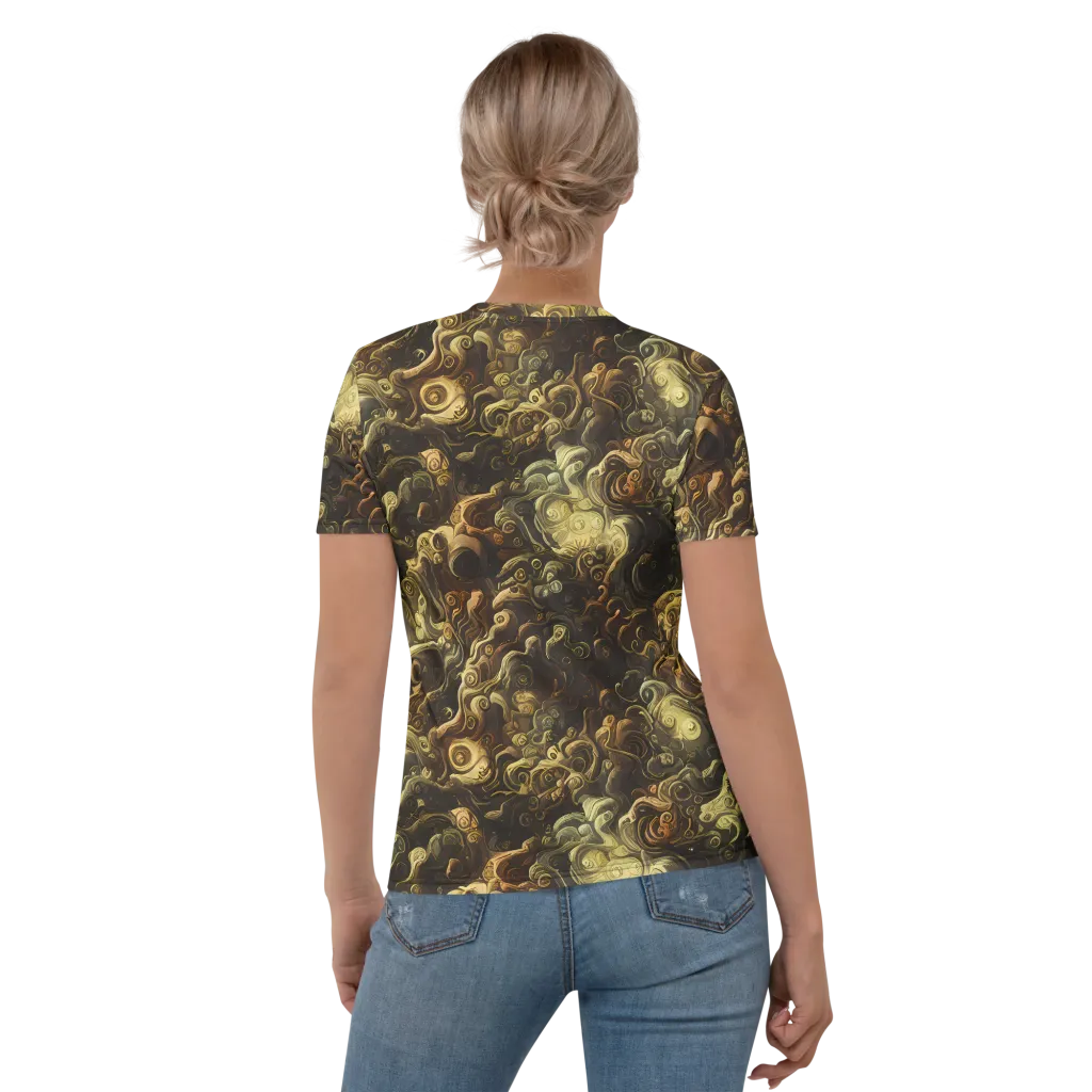 Ochre Undertow on Women's Crew Neck T-Shirt — Back