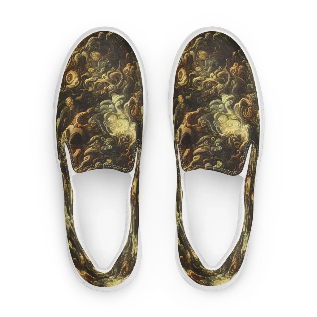 Ochre Undertow on Men's Slip-On Canvas Shoes — Front