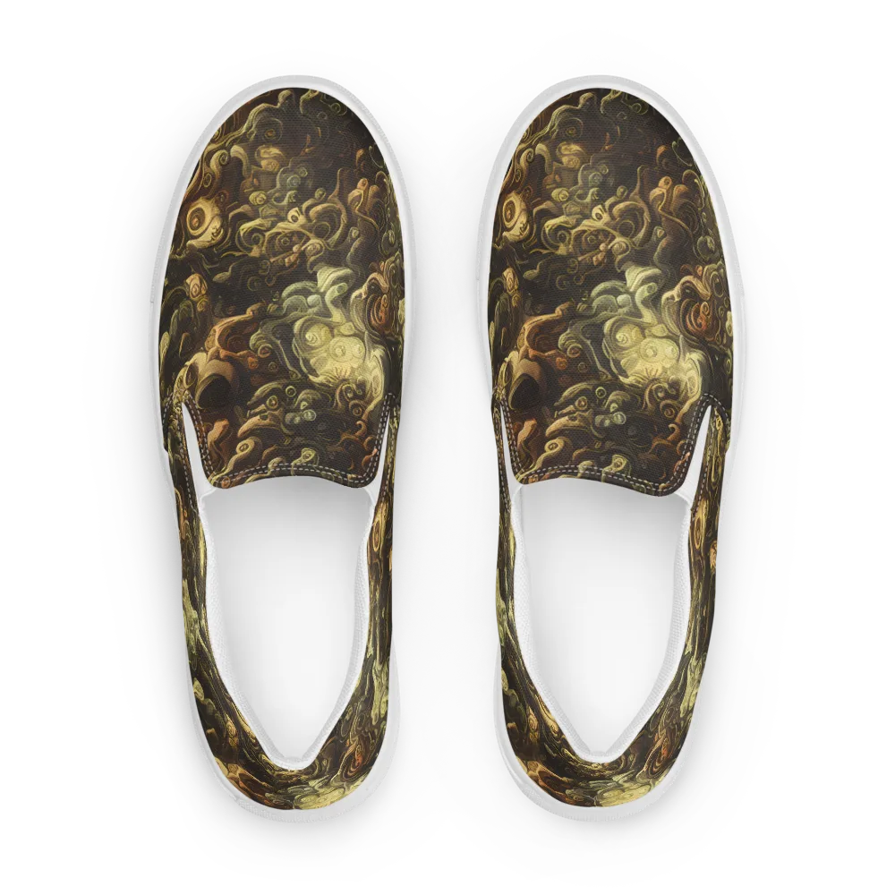 Ochre Undertow on Women's Slip-On Canvas Shoes — Front
