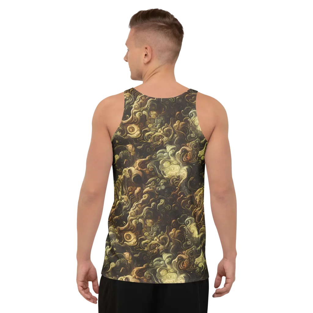 Ochre Undertow on Men's Tank Top — Back