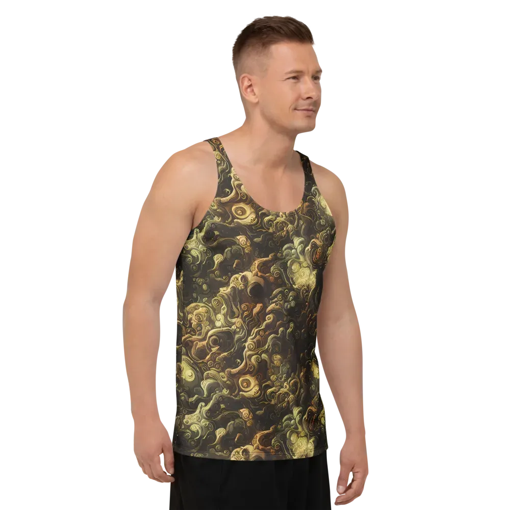 Ochre Undertow on Men's Tank Top — Right Front