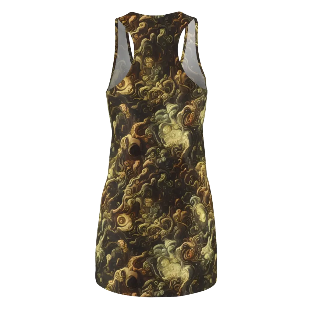 Ochre Undertow on Racerback Dress — Back