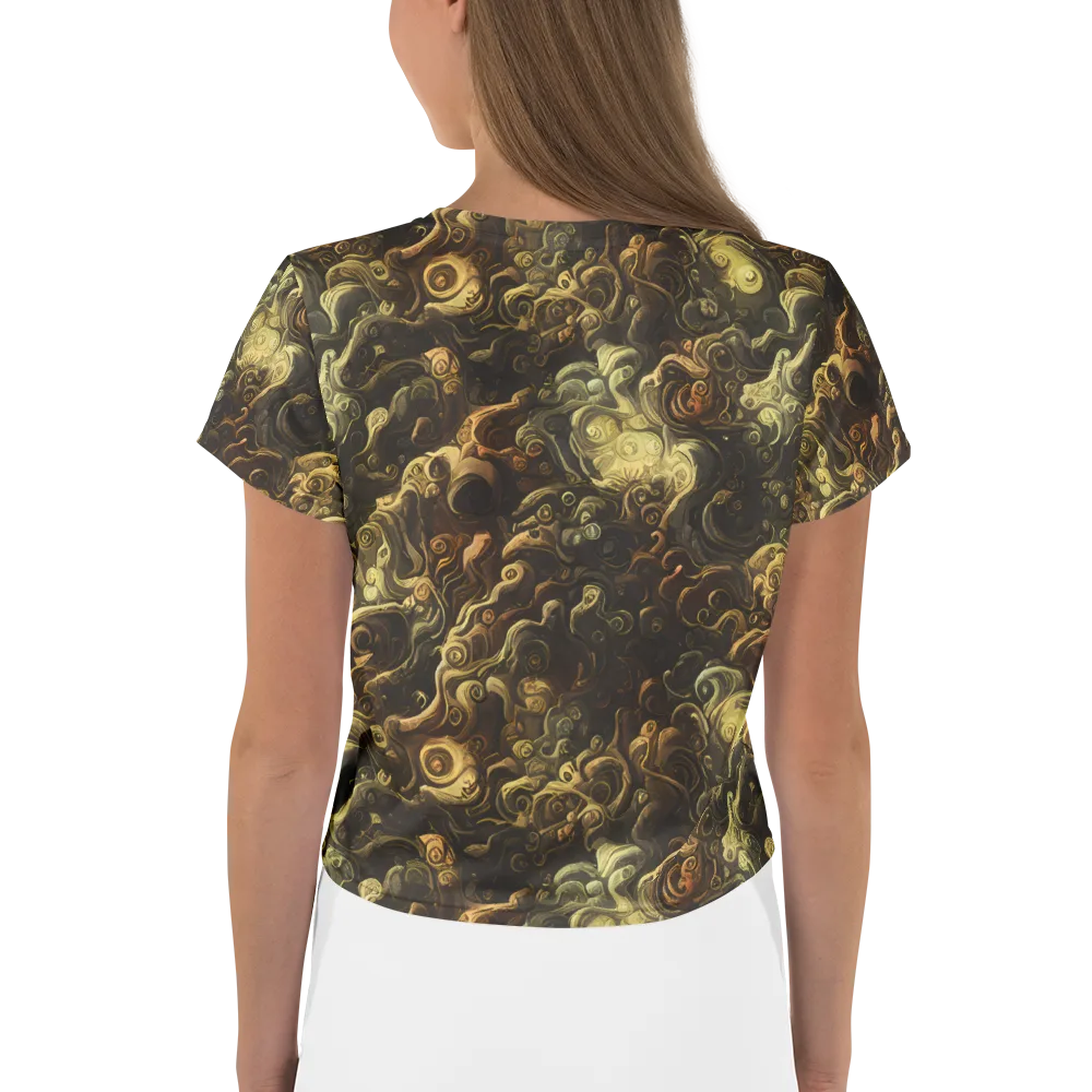 Ochre Undertow on Crop Tee — Back