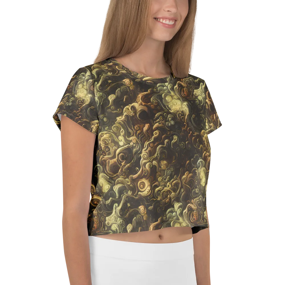 Ochre Undertow on Crop Tee — Right