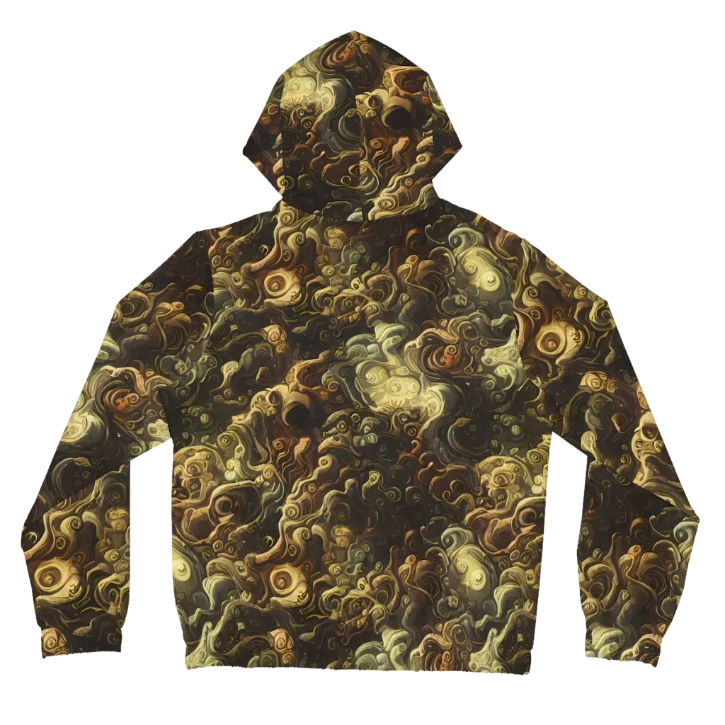 Ochre Undertow on Women's Full-Zip Hoodie — Back