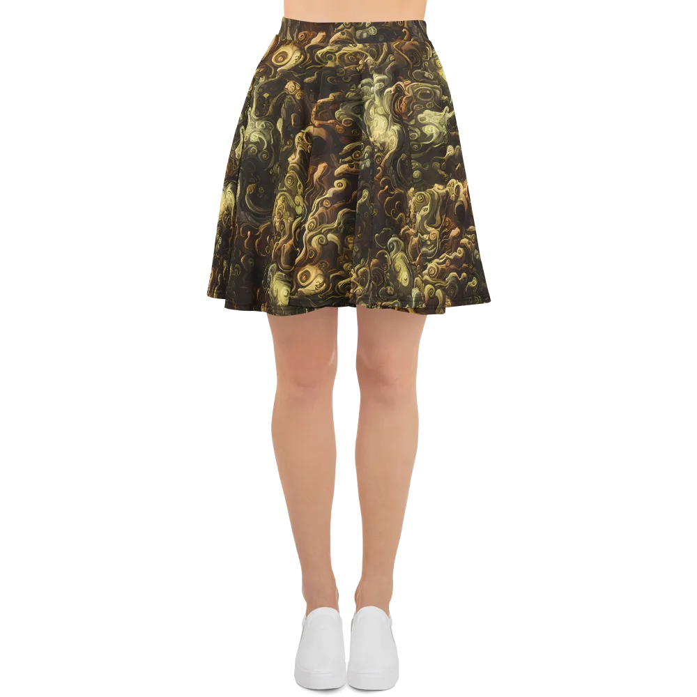 Ochre Undertow on Skater Skirt — Front