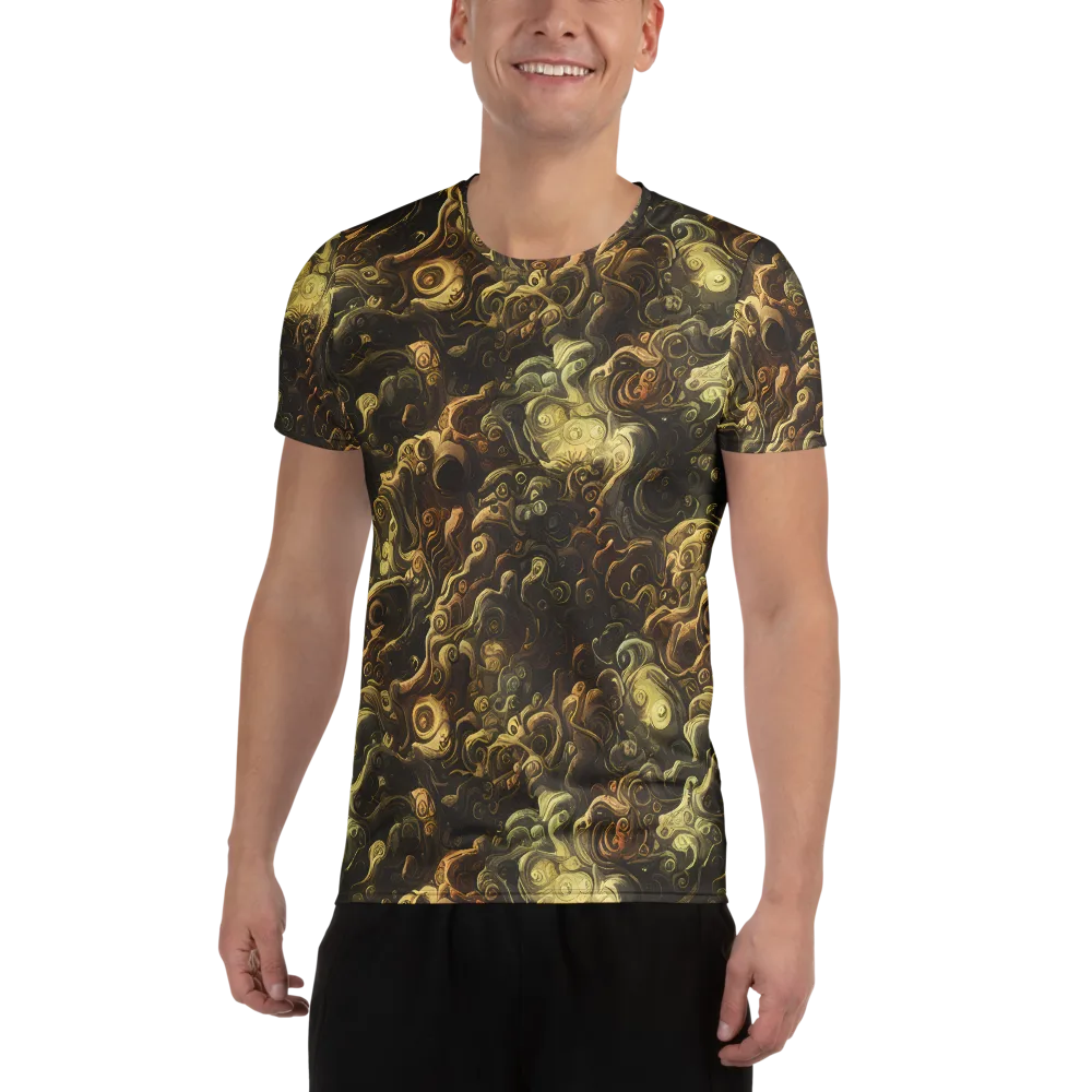 Ochre Undertow on Men's Athletic T-Shirt — Front