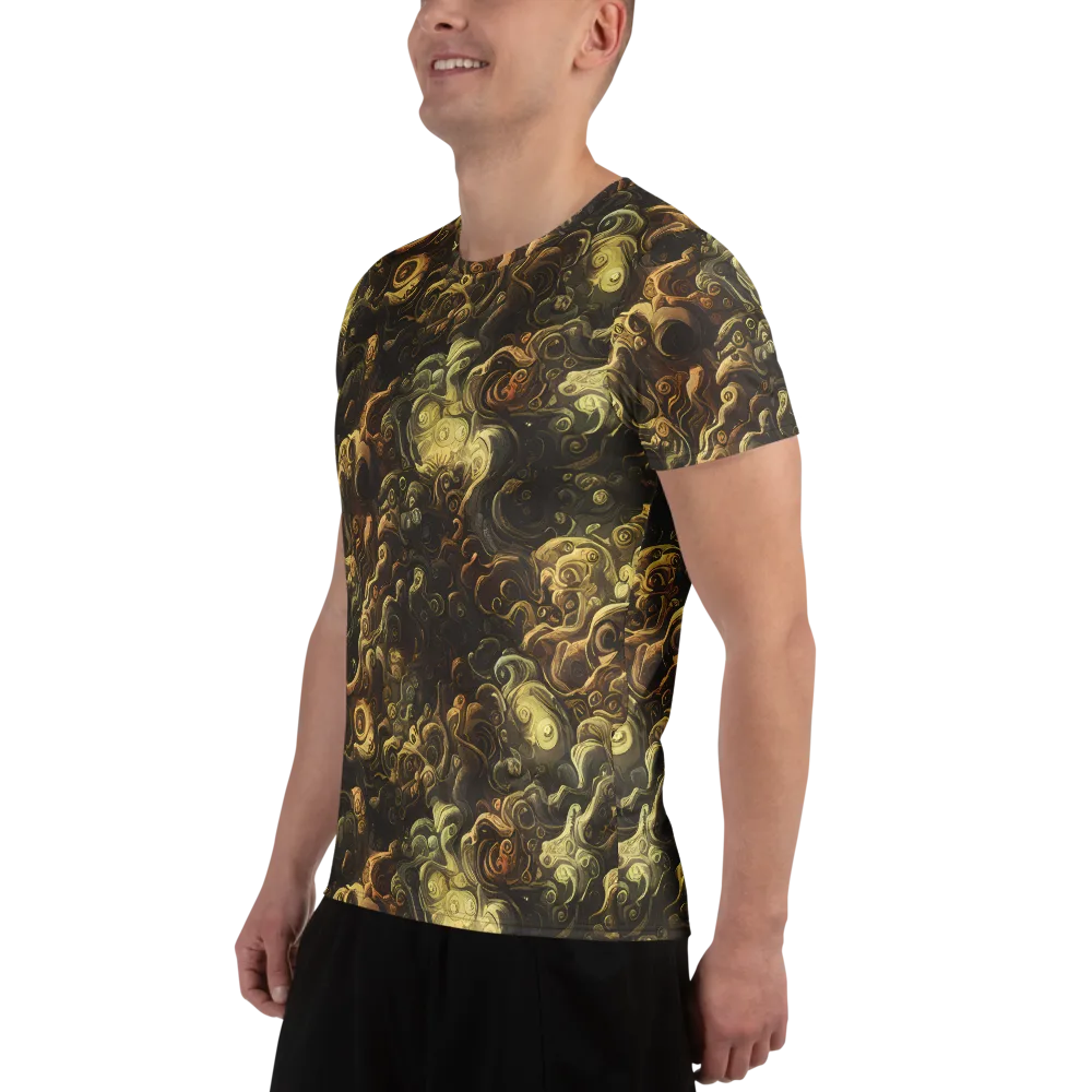 Ochre Undertow on Men's Athletic T-Shirt — Left