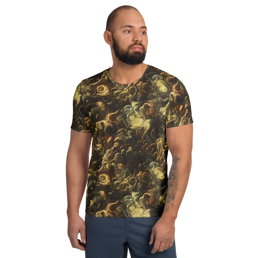 Ochre Undertow on Men's Athletic T-Shirt — Front