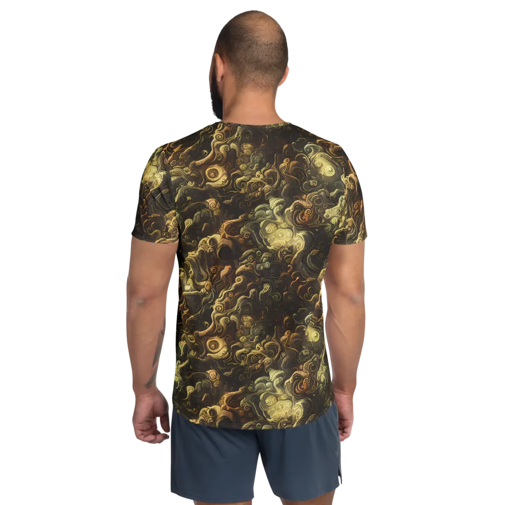 Ochre Undertow on Men's Athletic T-Shirt — Back