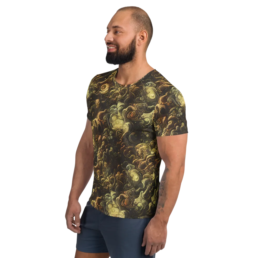 Ochre Undertow on Men's Athletic T-Shirt — Left