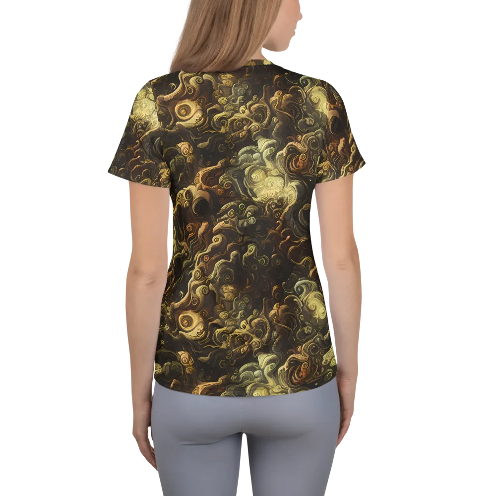 Ochre Undertow on Women's Athletic T-Shirt — Back
