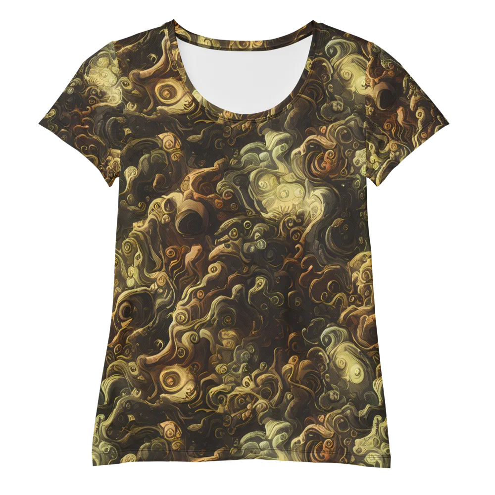 Ochre Undertow on Women's Athletic T-Shirt — Front