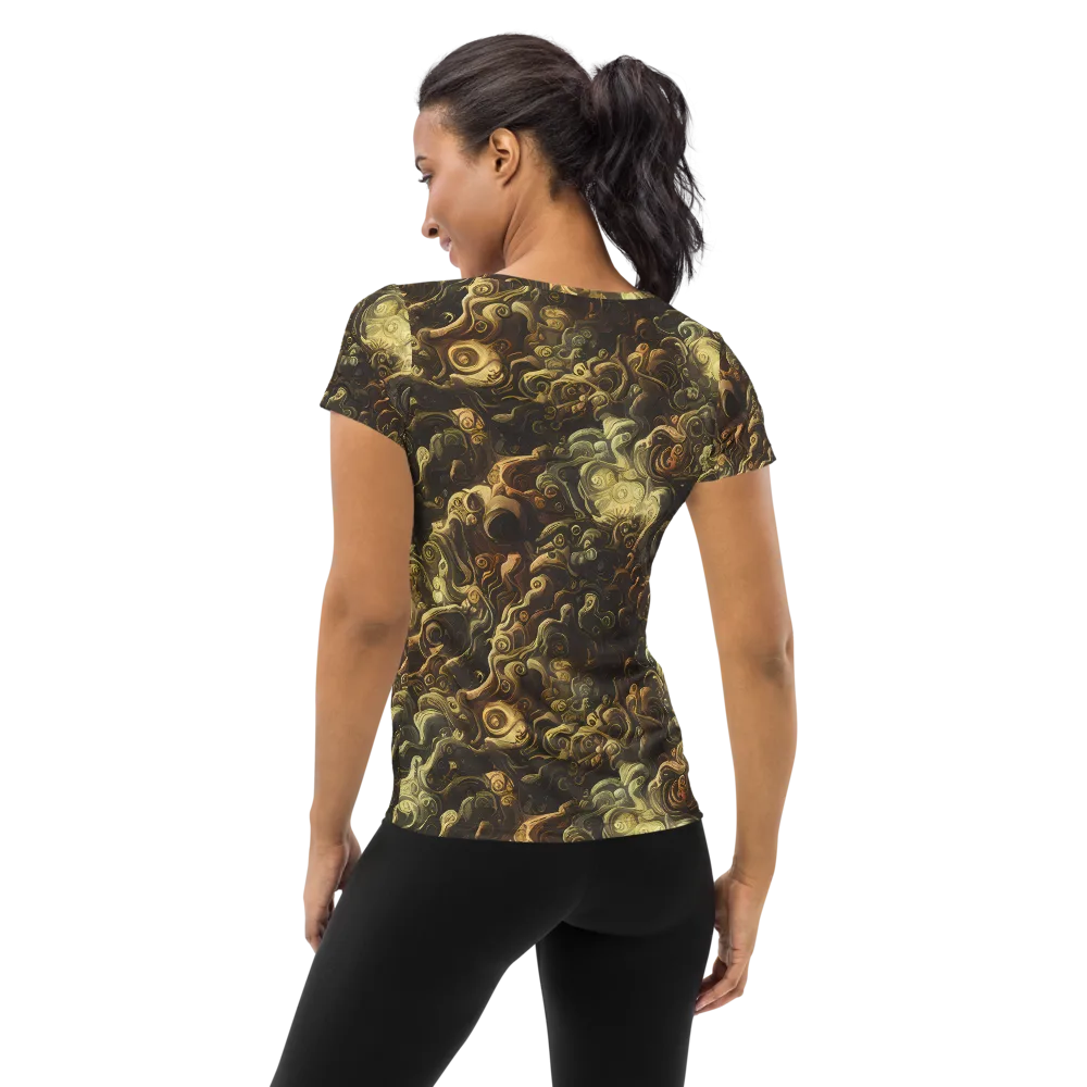Ochre Undertow on Women's Athletic T-Shirt — Back