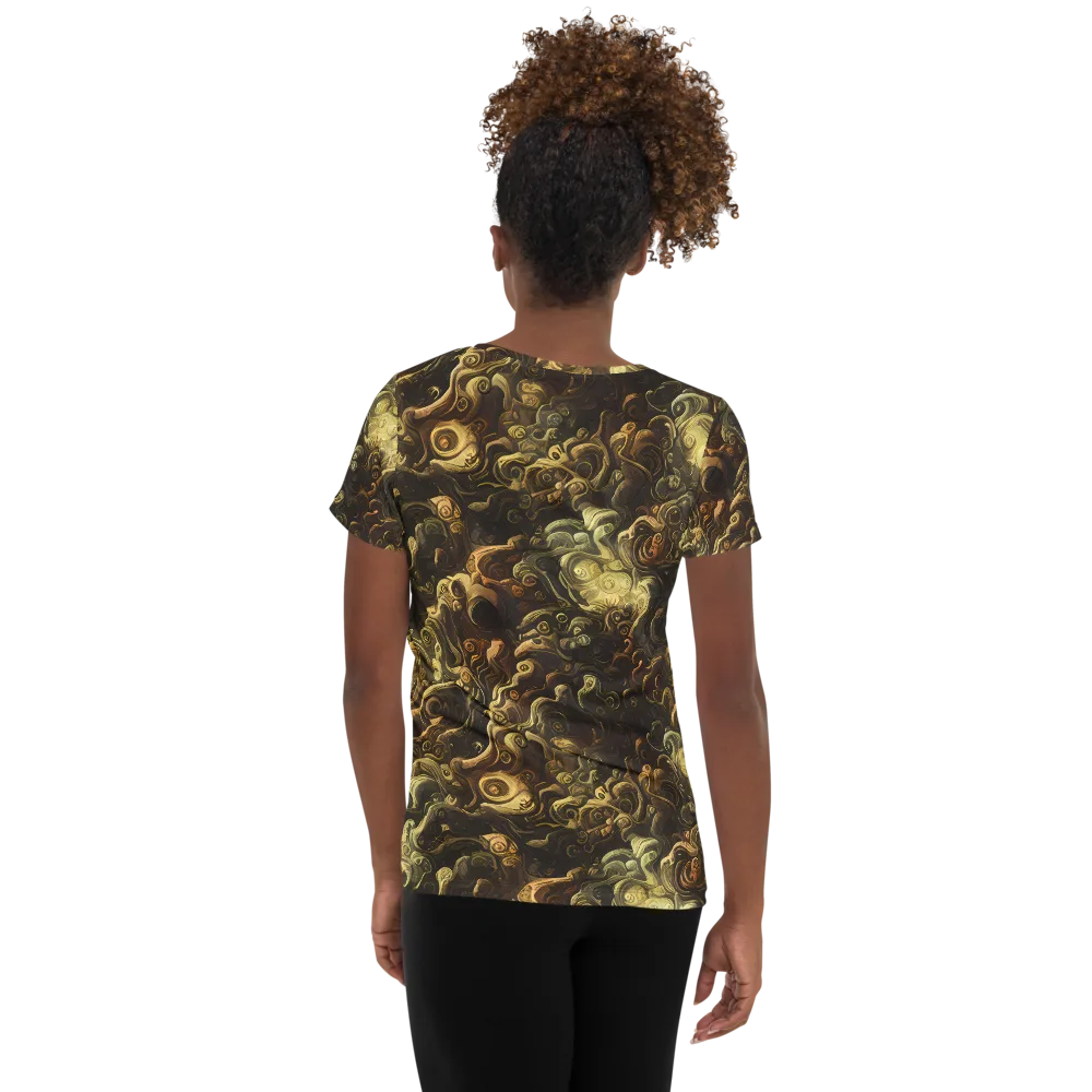 Ochre Undertow on Women's Athletic T-Shirt — Back