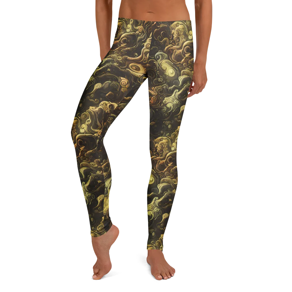 Ochre Undertow on Leggings — Front