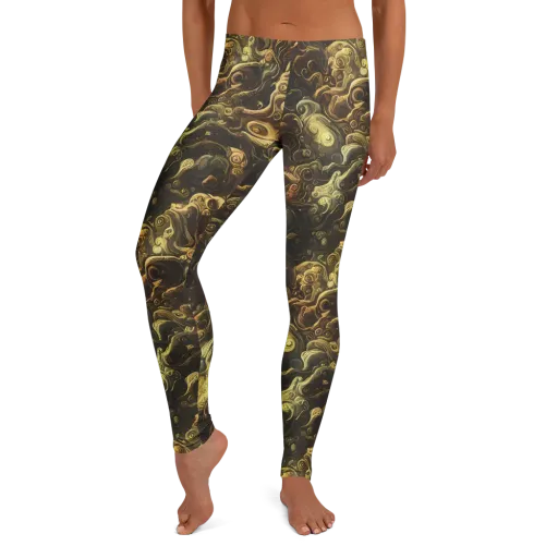 Ochre Undertow on a Leggings