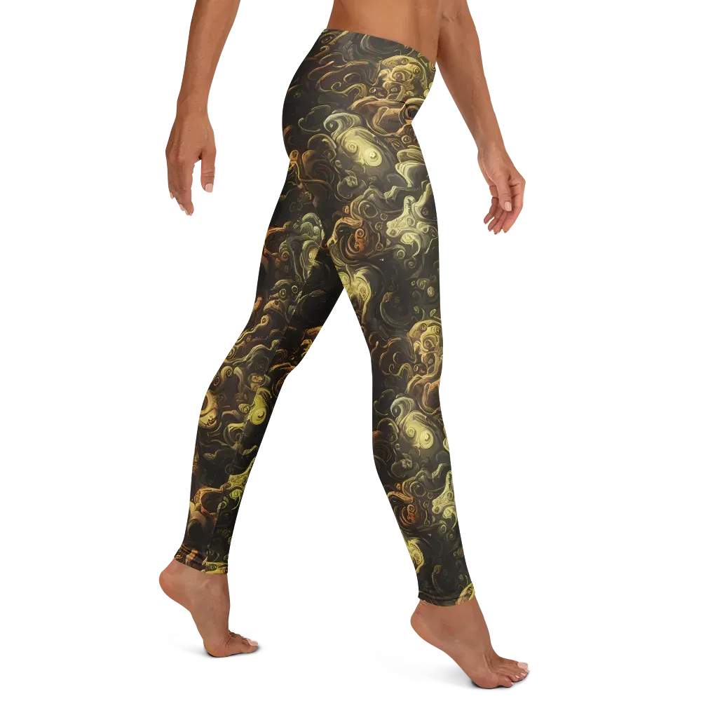 Ochre Undertow on Leggings — Right