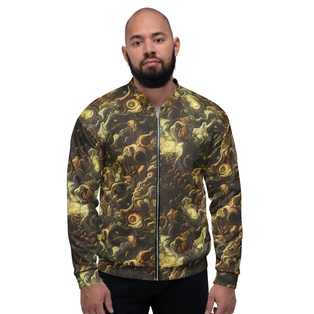 Ochre Undertow on Bomber Jacket — Front