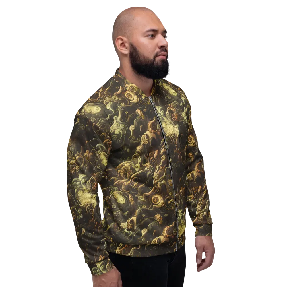 Ochre Undertow on Bomber Jacket — Right