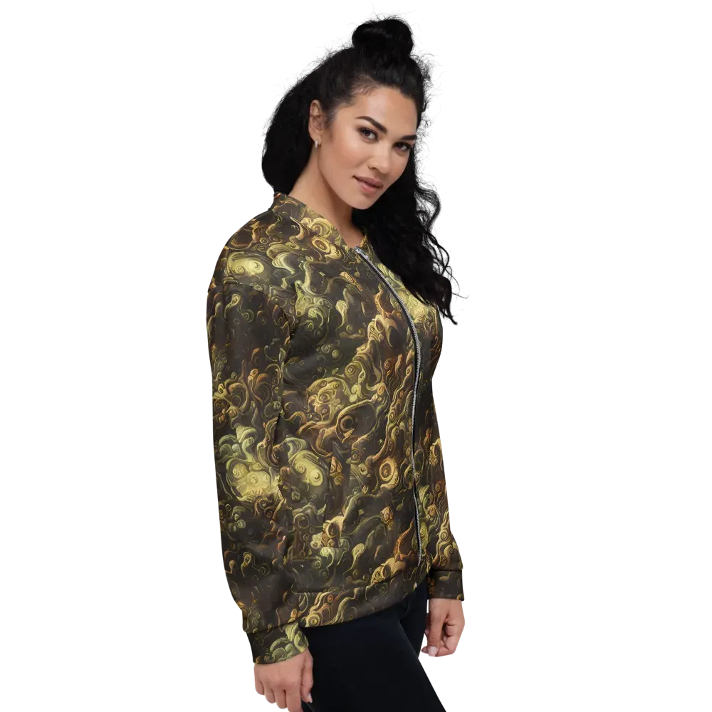 Ochre Undertow on Bomber Jacket — Right