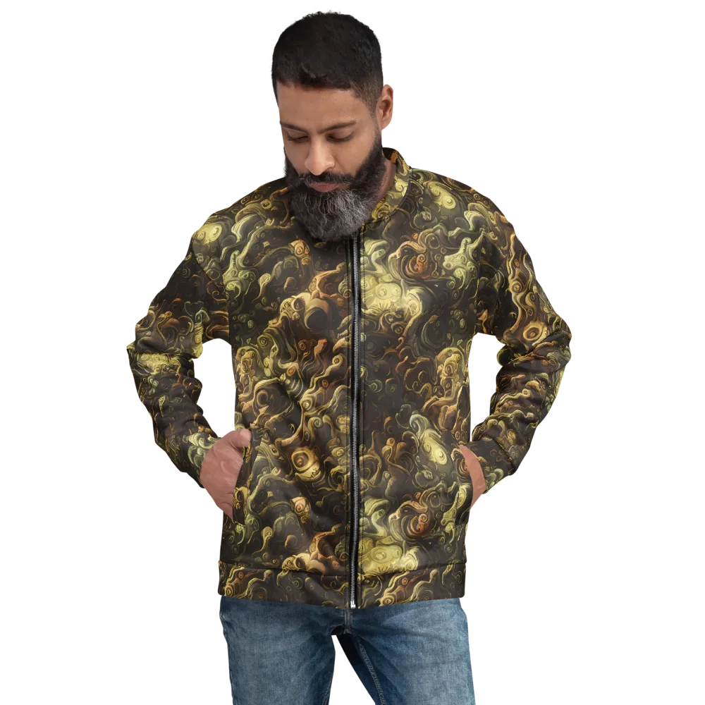 Ochre Undertow on Bomber Jacket — Front