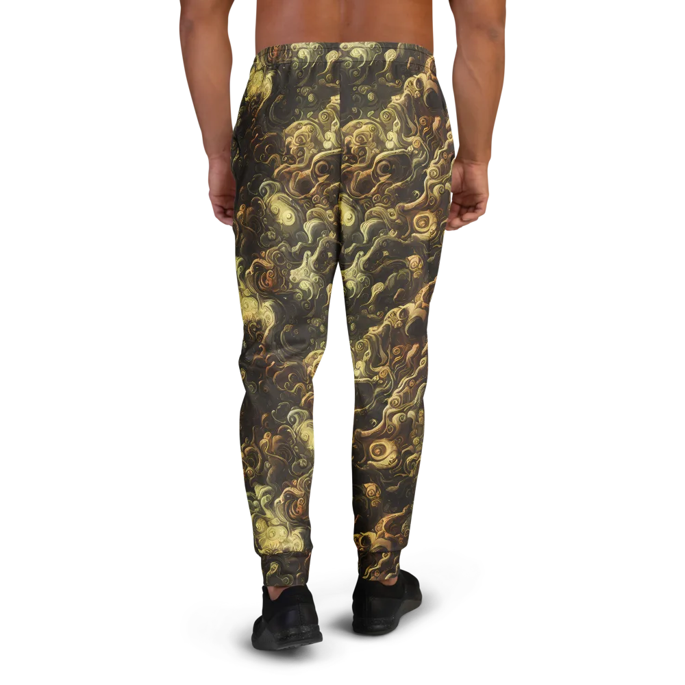 Ochre Undertow on Men's Joggers — Back