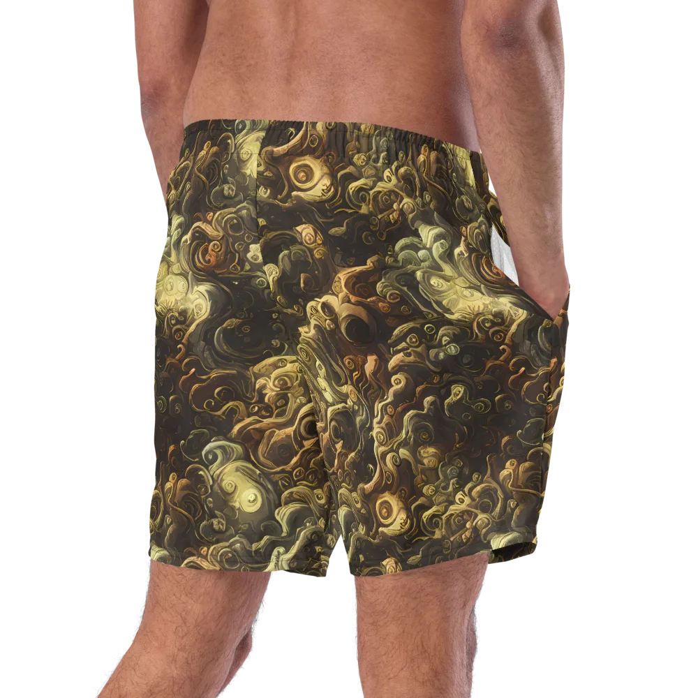 Ochre Undertow on Swim Trunks — Right Back