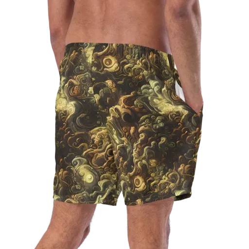 Ochre Undertow on a Swim Trunks